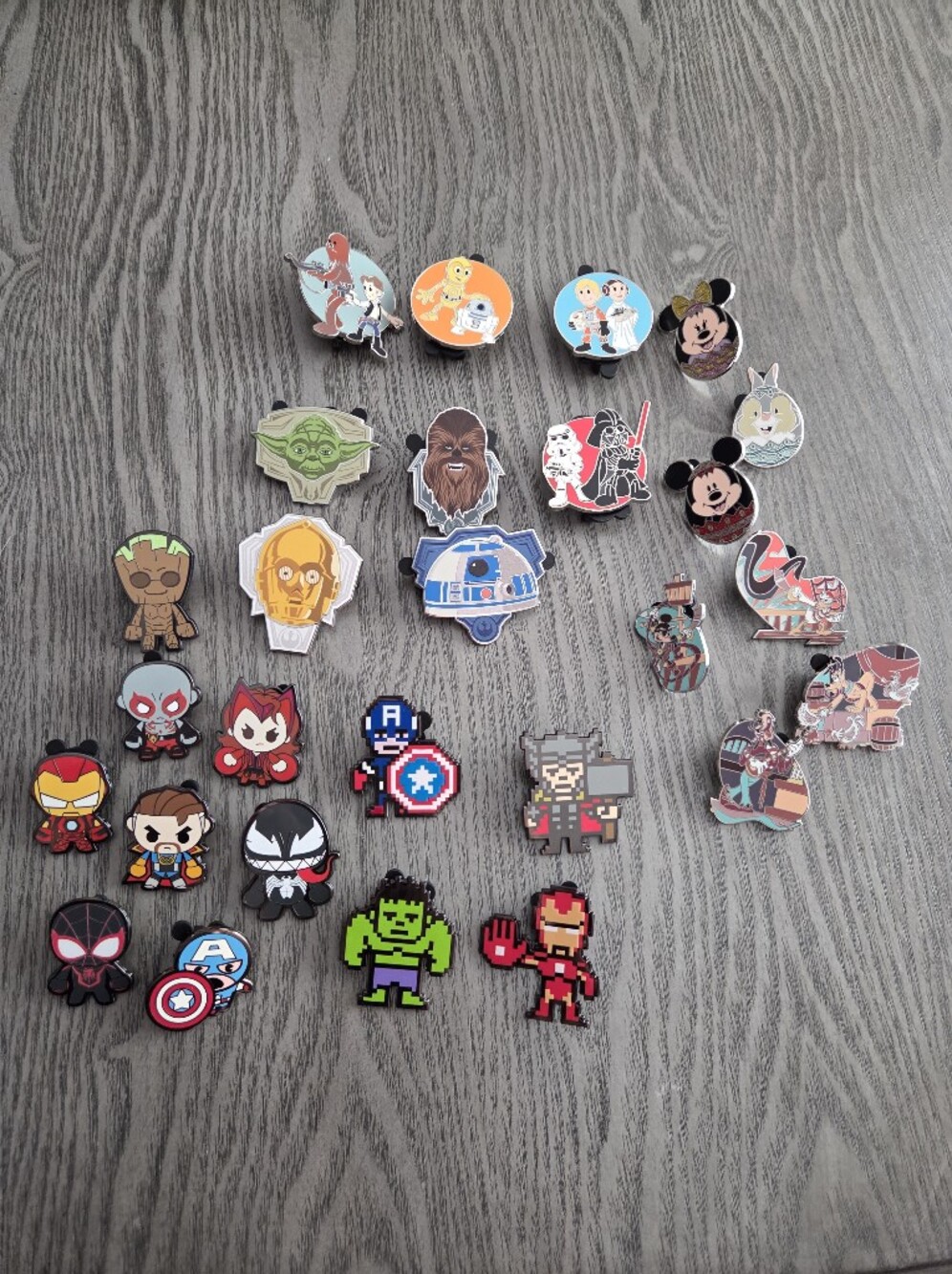 Disney Pins Marvel Star Wars Pirates Easter Egg 27 Bundle